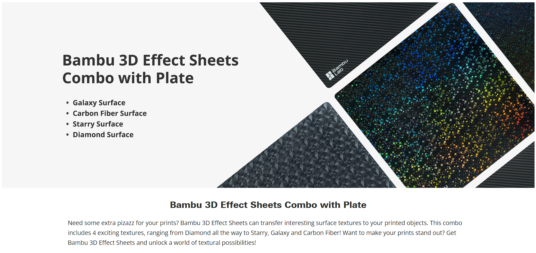 Bamboo Lab Effect Sheets